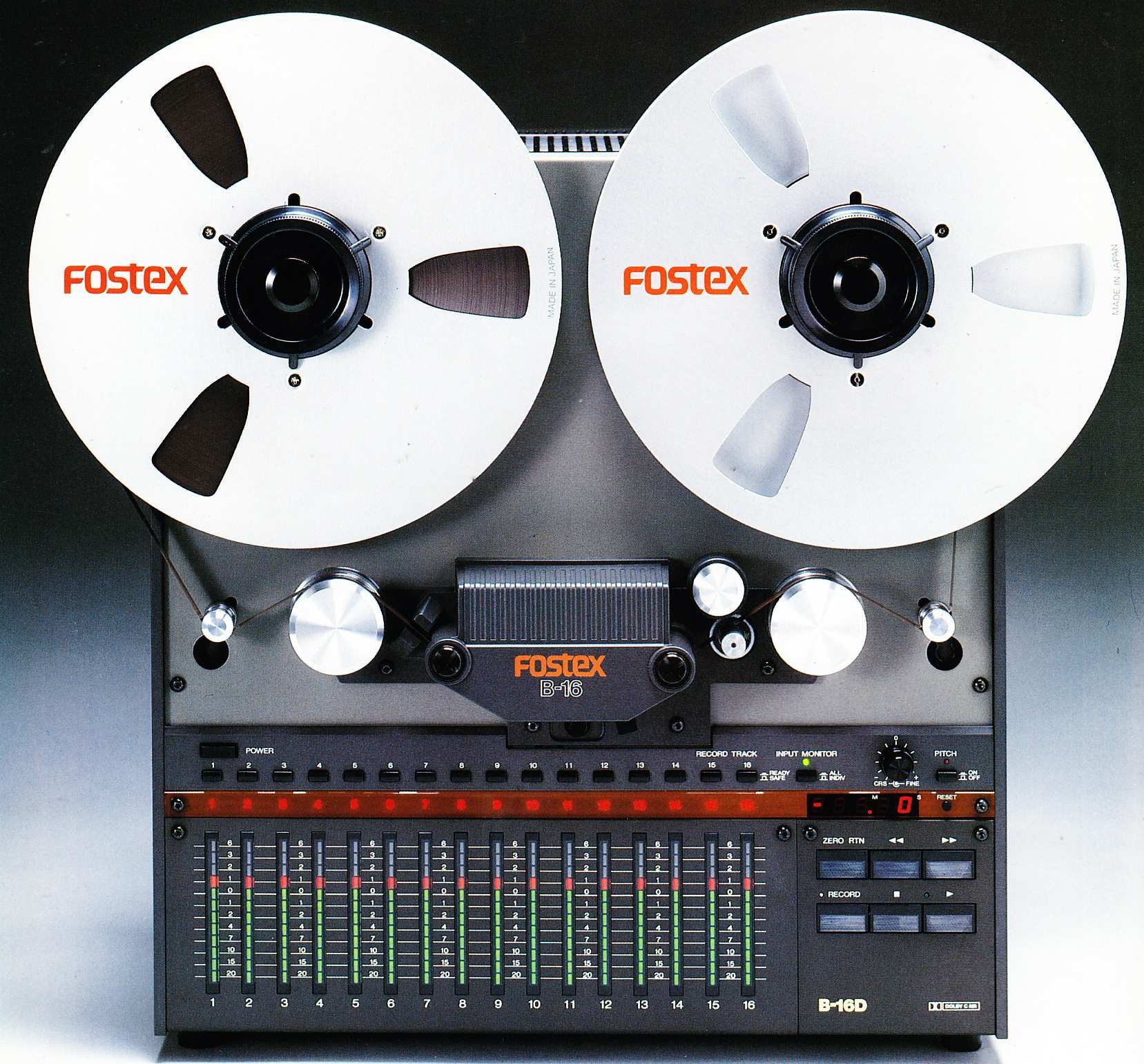 Fostex B-16D 1/2 Analog Reel to Reel Tape Recorder