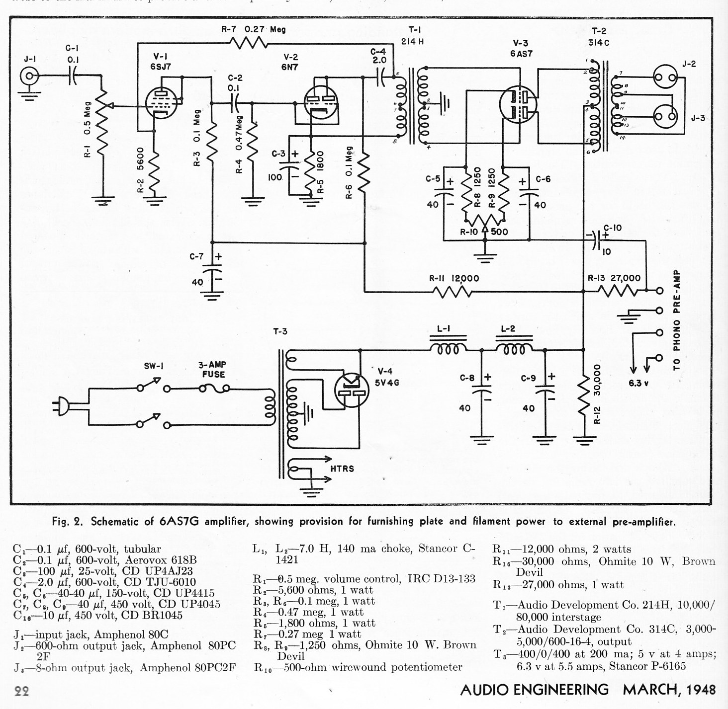 807 tube audio amplifier schematic